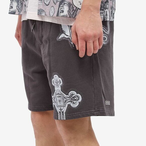 KSUBI MEN'S KUT OUT JERSEY TRAK SHORT IN FADED BLACK SIZE XL MFA22WA003 - Picture 2 of 11